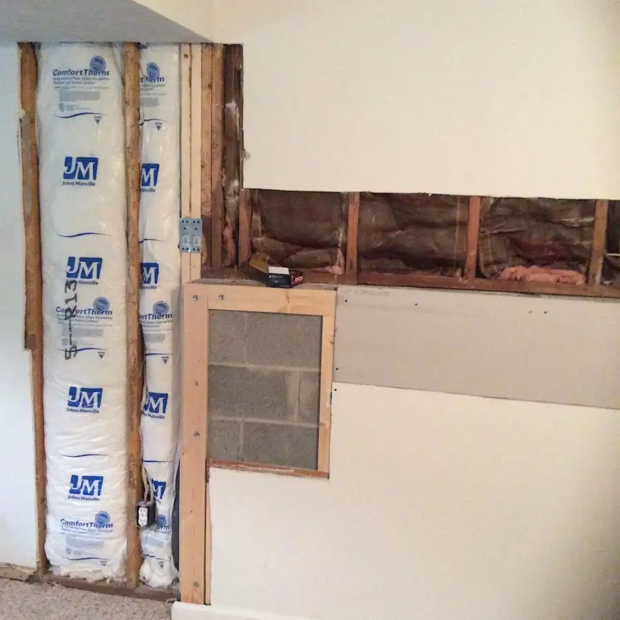 Wall insulation replacement during Contents Cleaning & Restoration in Cresaptown